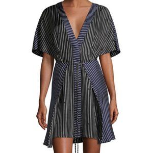 NWOT Diane von Furstenberg silk tie front dress